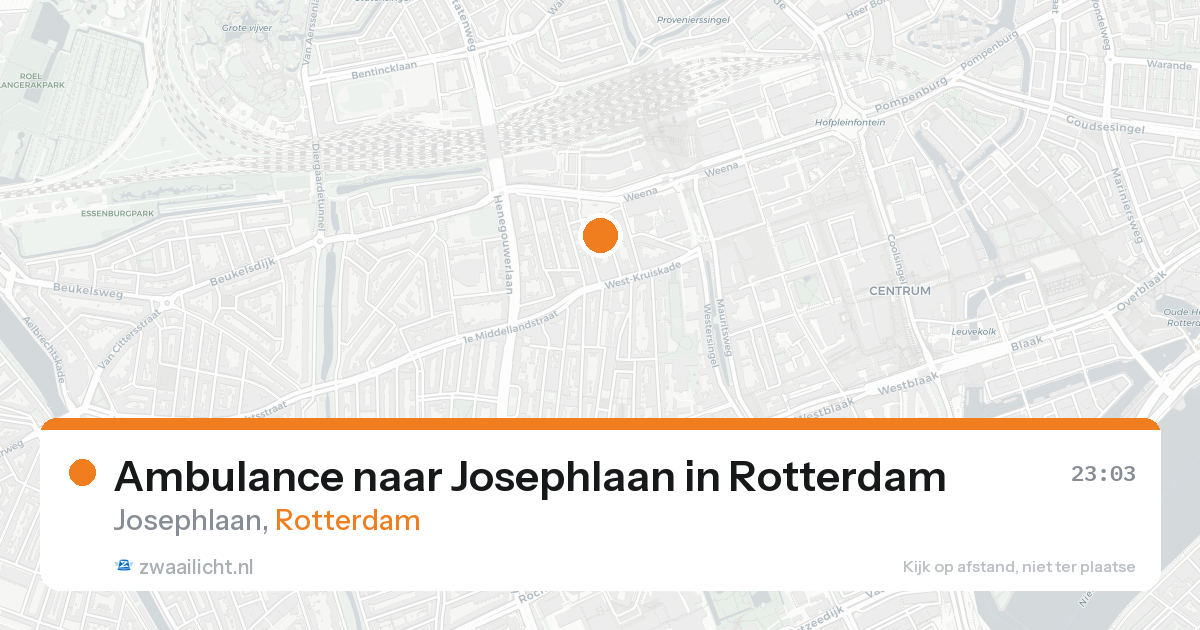 Ambulance naar Josephlaan in Rotterdam — 16 aug 2026