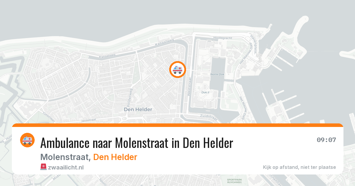 Ambulance naar Molenstraat in Den Helder — 13 jul 2026