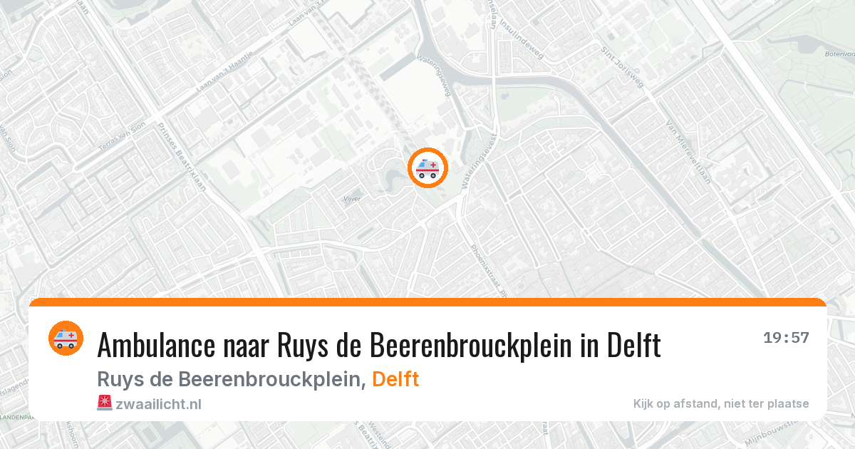 Ambulance naar Ruys de Beerenbrouckplein in Delft — 28 mei 2026