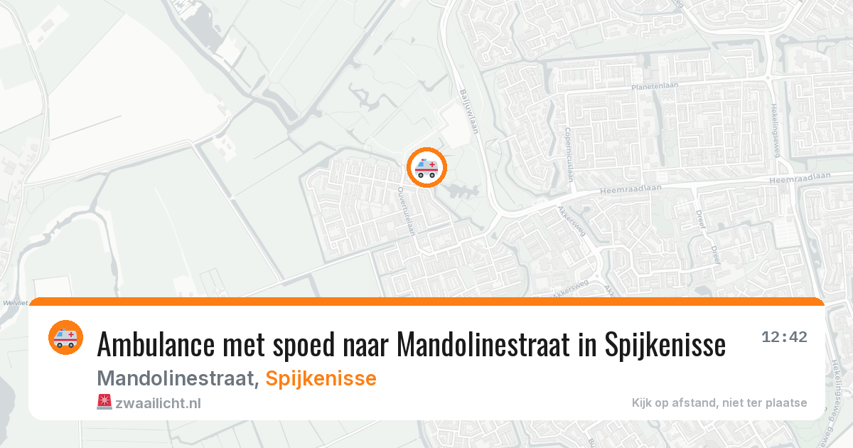 Ambulance met spoed naar Mandolinestraat in Spijkenisse — 1 jul 2026
