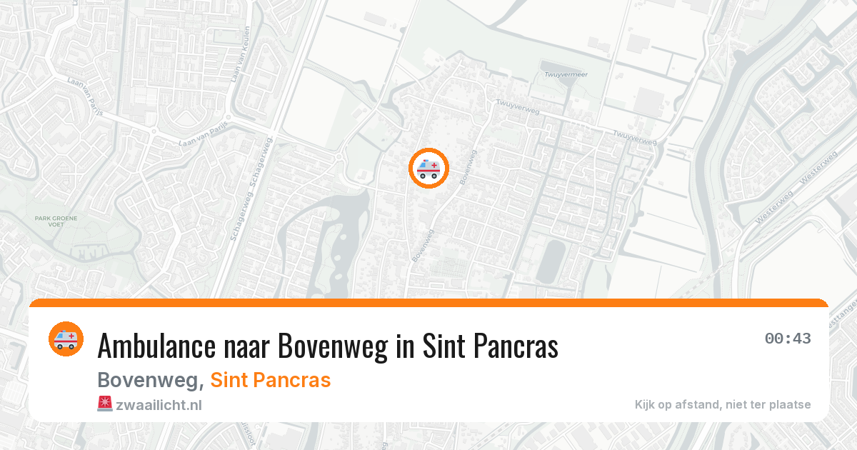 Ambulance naar Bovenweg in Sint Pancras — 1 apr 2026