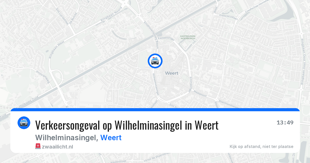 Verkeersongeval op Wilhelminasingel in Weert — 19 apr 2026