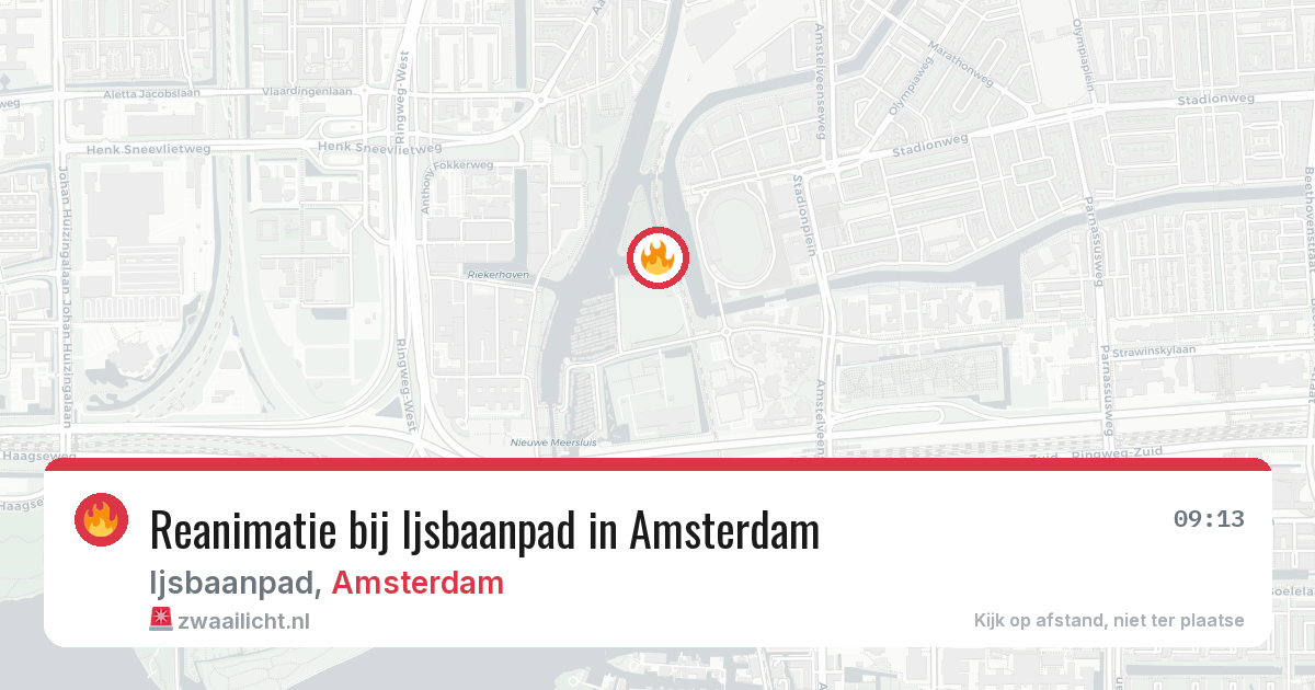 Reanimatie bij Ijsbaanpad in Amsterdam — 13 mei 2026