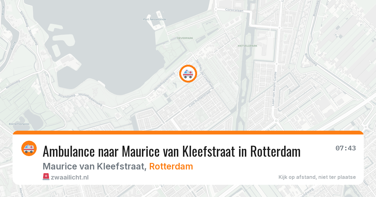 Ambulance naar Maurice van Kleefstraat in Rotterdam — 30 jun 2026