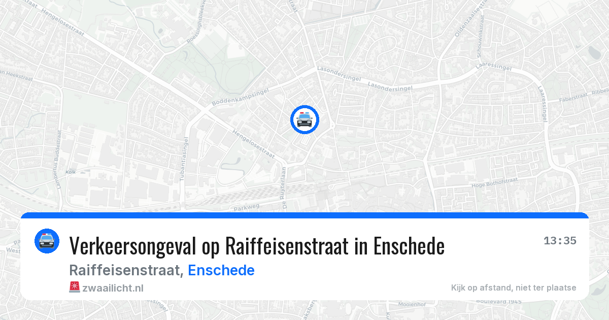 Verkeersongeval op Raiffeisenstraat in Enschede — 15 apr 2026