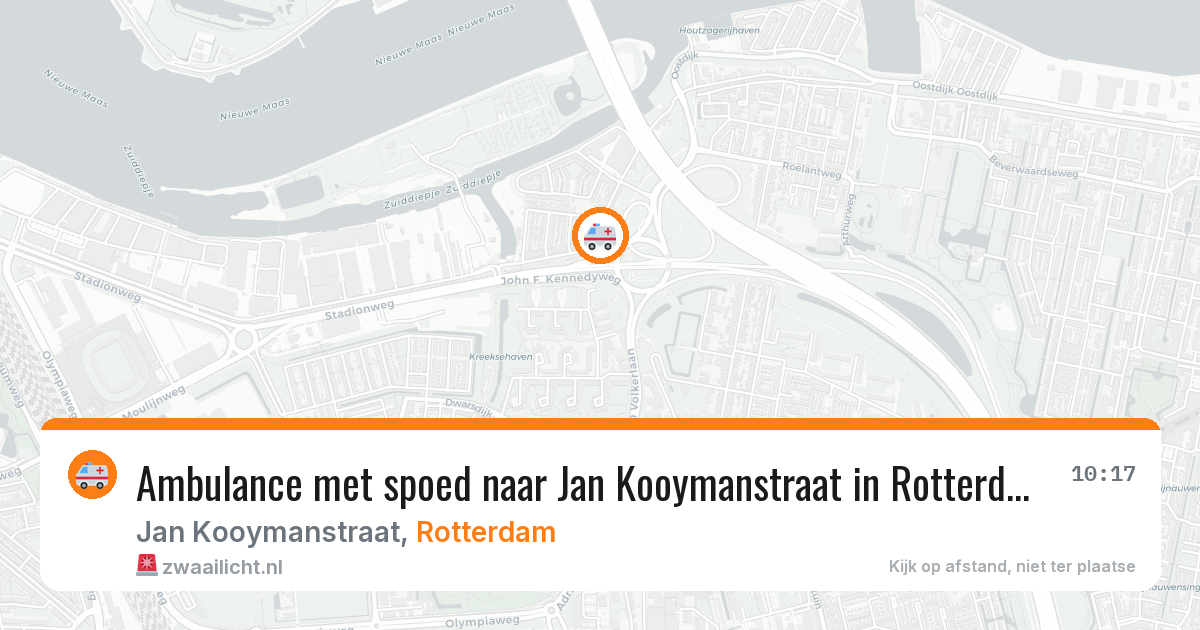 Ambulance met spoed naar Jan Kooymanstraat in Rotterdam — 21 apr 2026