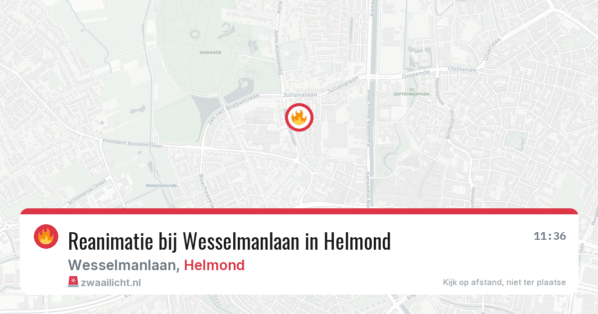 Reanimatie bij Wesselmanlaan in Helmond — 29 jun 2026