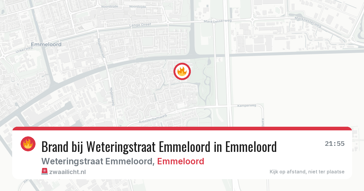 Brand bij Weteringstraat Emmeloord in Emmeloord — 24 jun 2026
