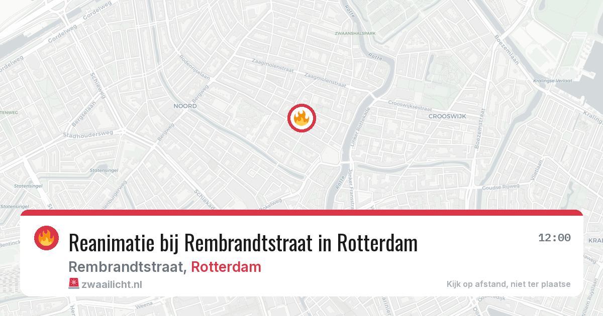 Reanimatie bij Rembrandtstraat in Rotterdam — 19 jun 2026