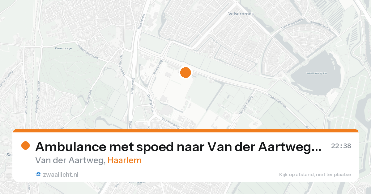 Ambulance met spoed naar Van der Aartweg in Haarlem — 22 aug 2026