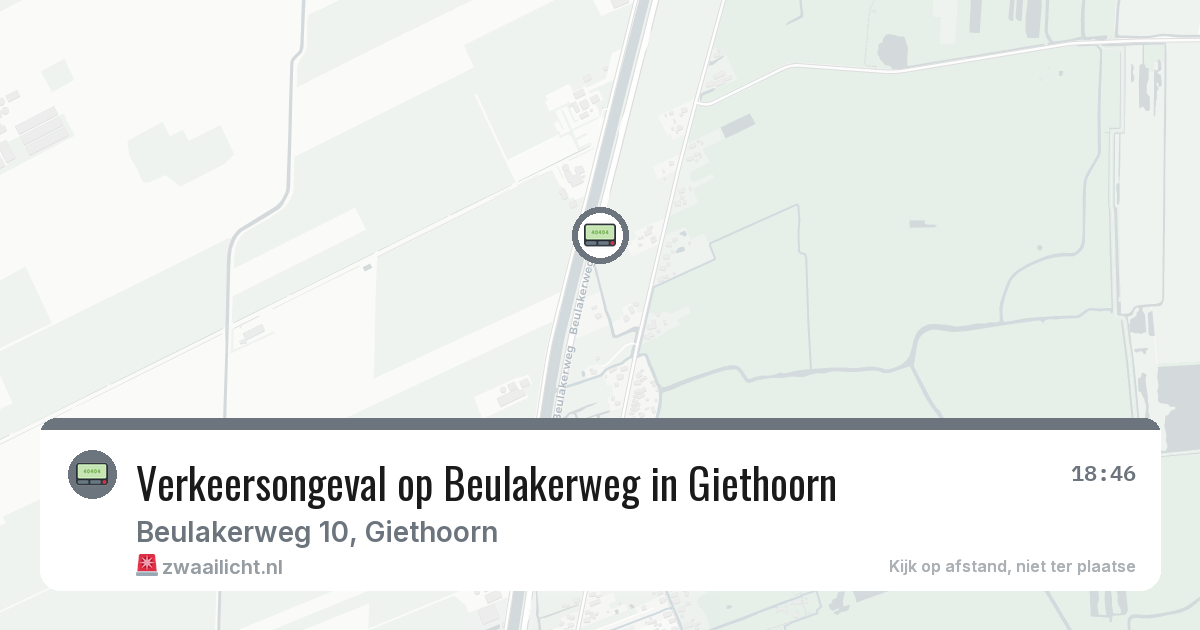Verkeersongeval op Beulakerweg in Giethoorn — 8 feb 2026