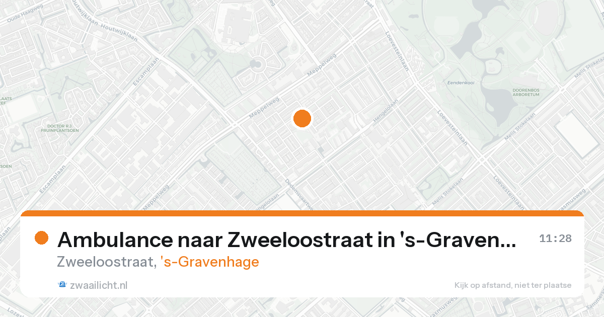 Ambulance naar Zweeloostraat in 's-Gravenhage — 20 aug 2026