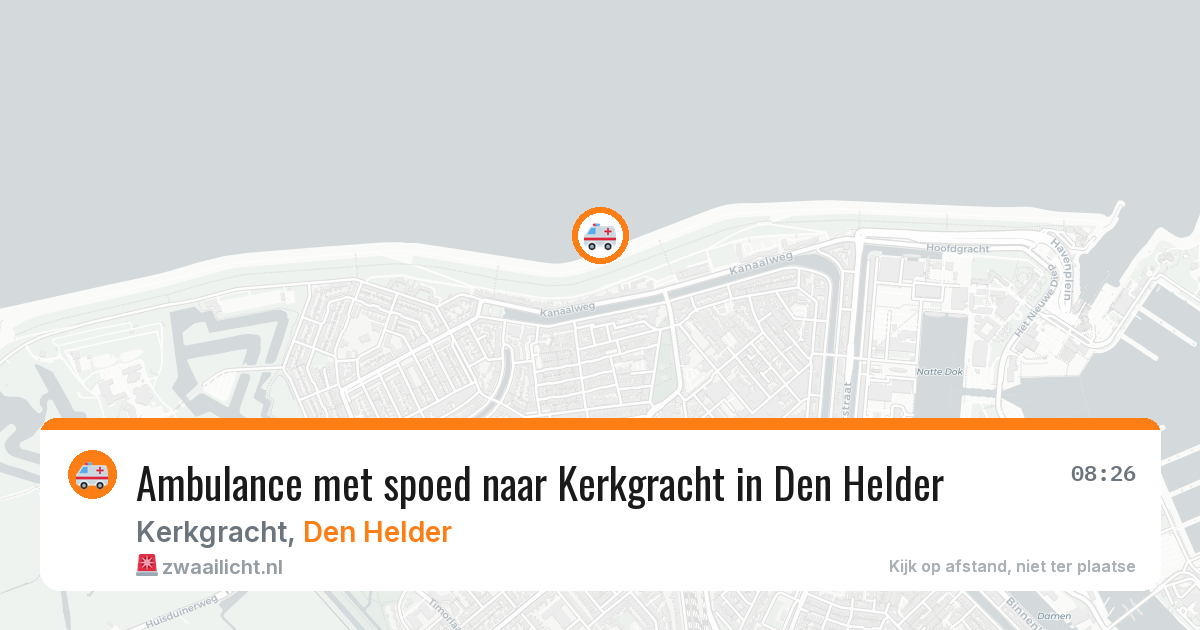 Ambulance met spoed naar Kerkgracht in Den Helder — 24 apr 2026