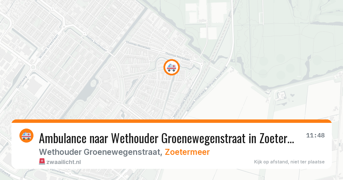 Ambulance naar Wethouder Groenewegenstraat in Zoetermeer — 21 jun 2026