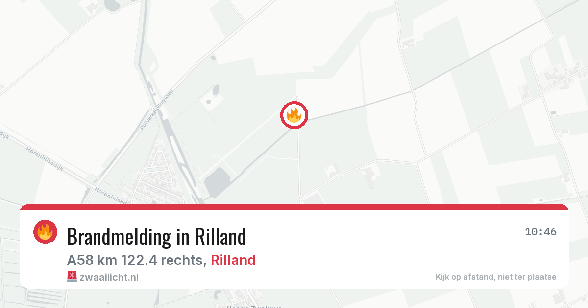 Brandmelding in Rilland — 19 jan 2026