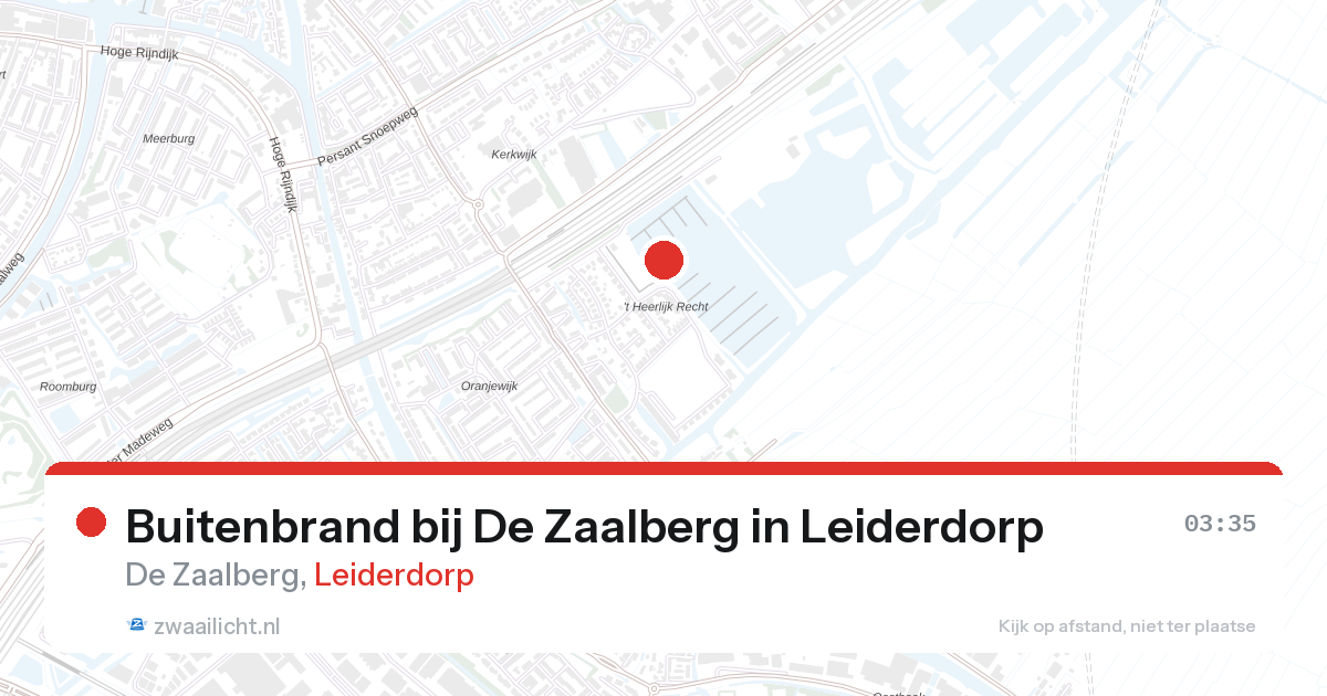 Buitenbrand bij De Zaalberg in Leiderdorp — 27 aug 2026
