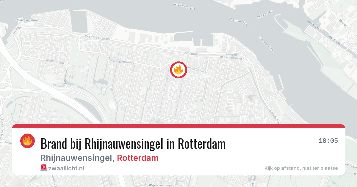 Brand bij Rhijnauwensingel in Rotterdam — 20 mrt 2026