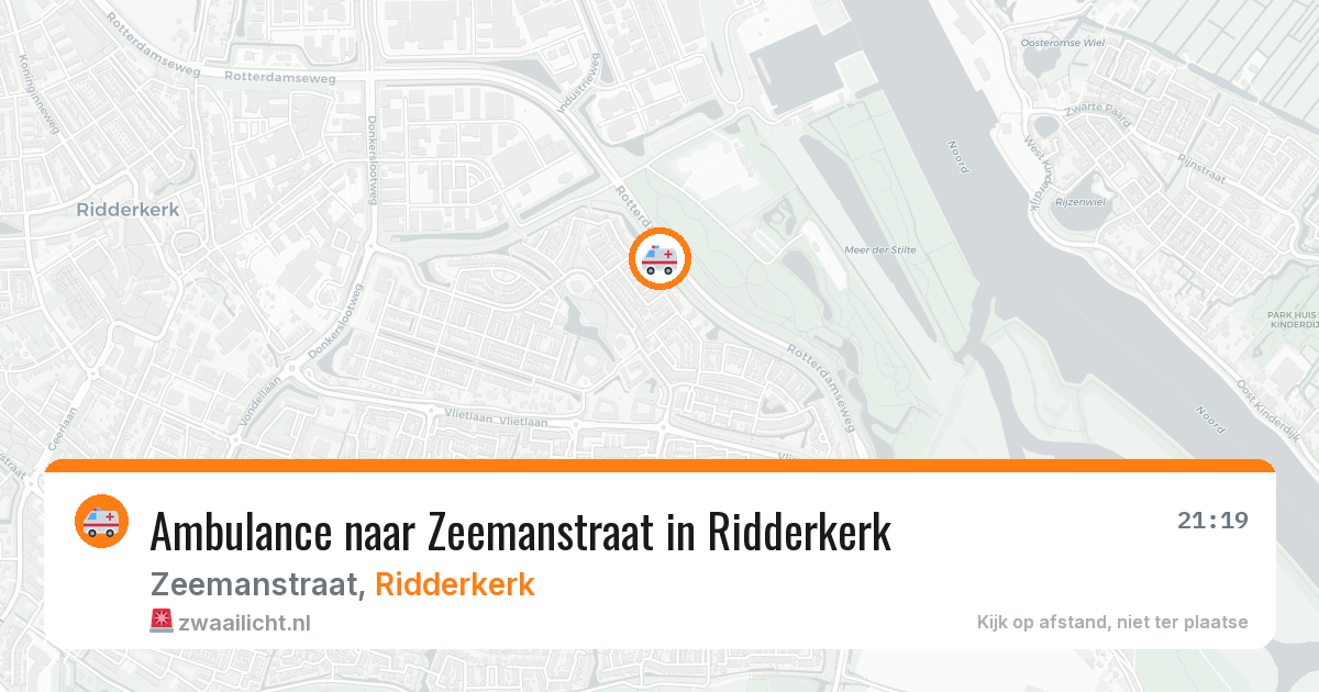 Ambulance naar Zeemanstraat in Ridderkerk — 18 jun 2026