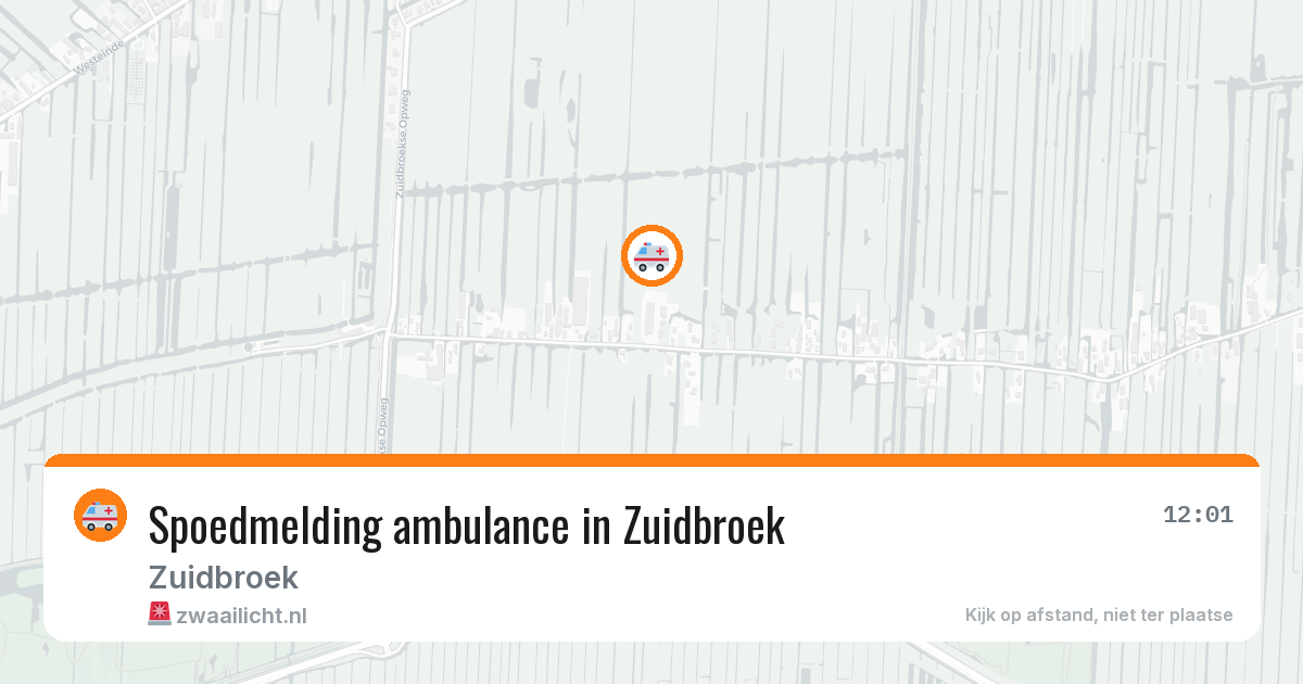 Spoedmelding ambulance in Zuidbroek — 5 aug 2026