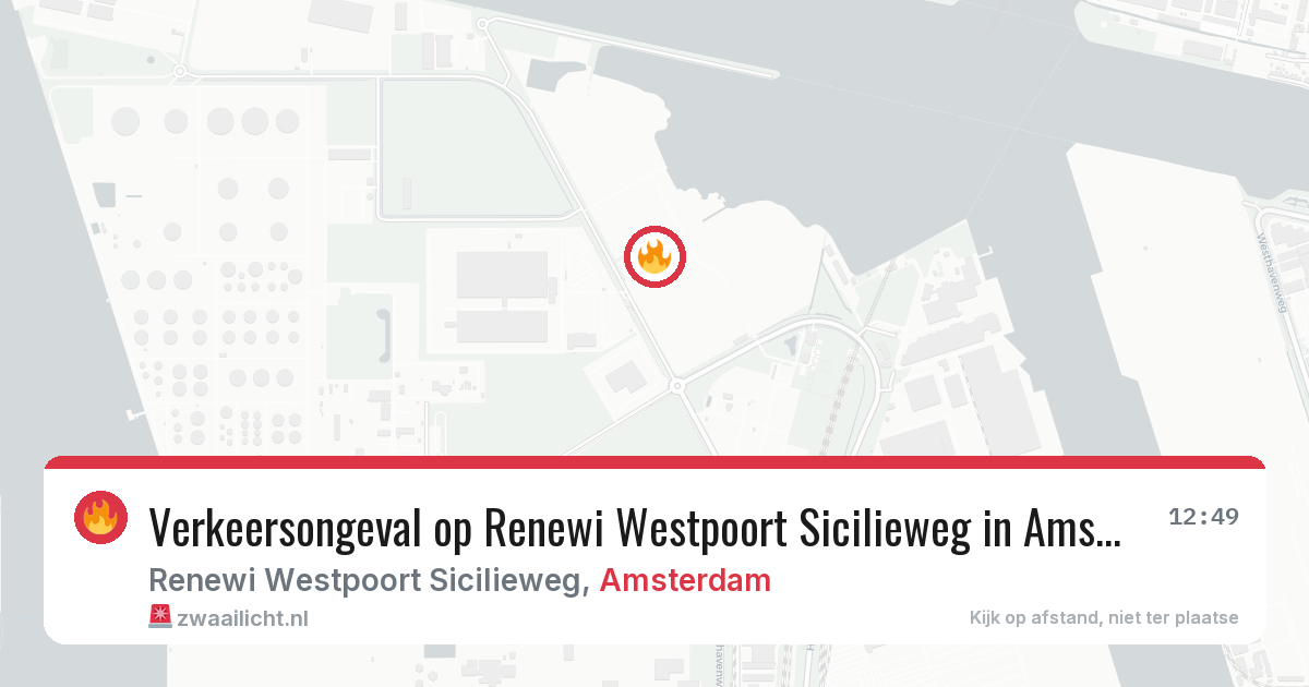 Verkeersongeval op Renewi Westpoort Sicilieweg in Amsterdam — 22 mei 2026
