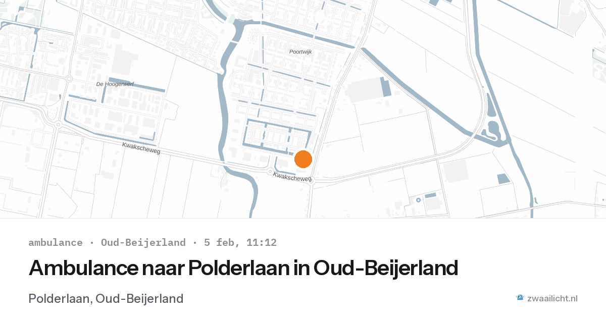 Ambulance naar Polderlaan in Oud-Beijerland — 5 feb 2026