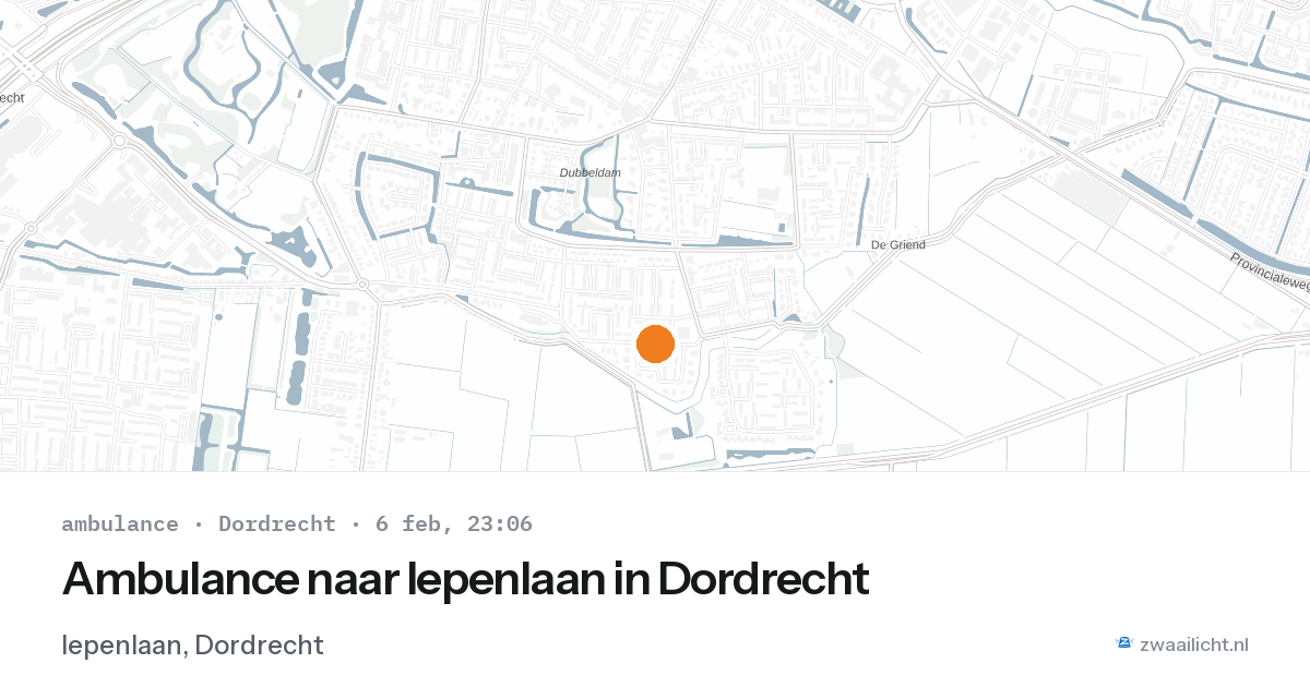 Ambulance naar Iepenlaan in Dordrecht — 6 feb 2026