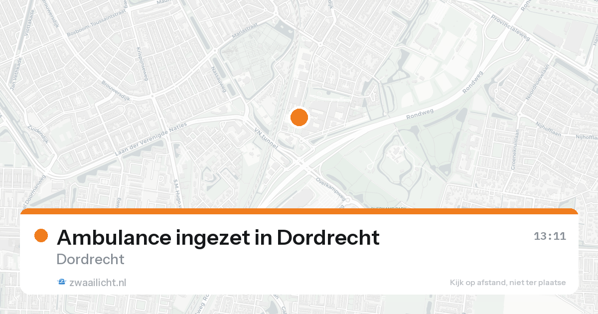 Ambulance ingezet in Dordrecht — 19 aug 2026 | 🚨 Zwaailicht.nl