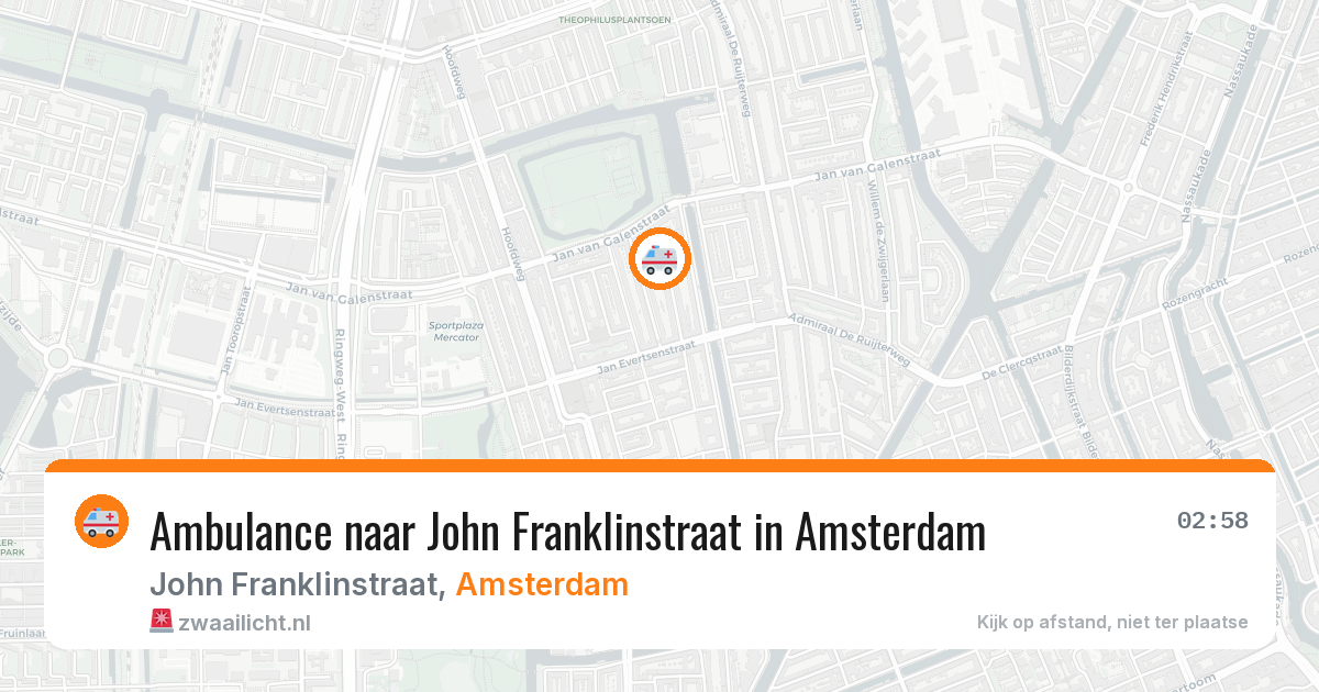 Ambulance naar John Franklinstraat in Amsterdam — 24 mrt 2026