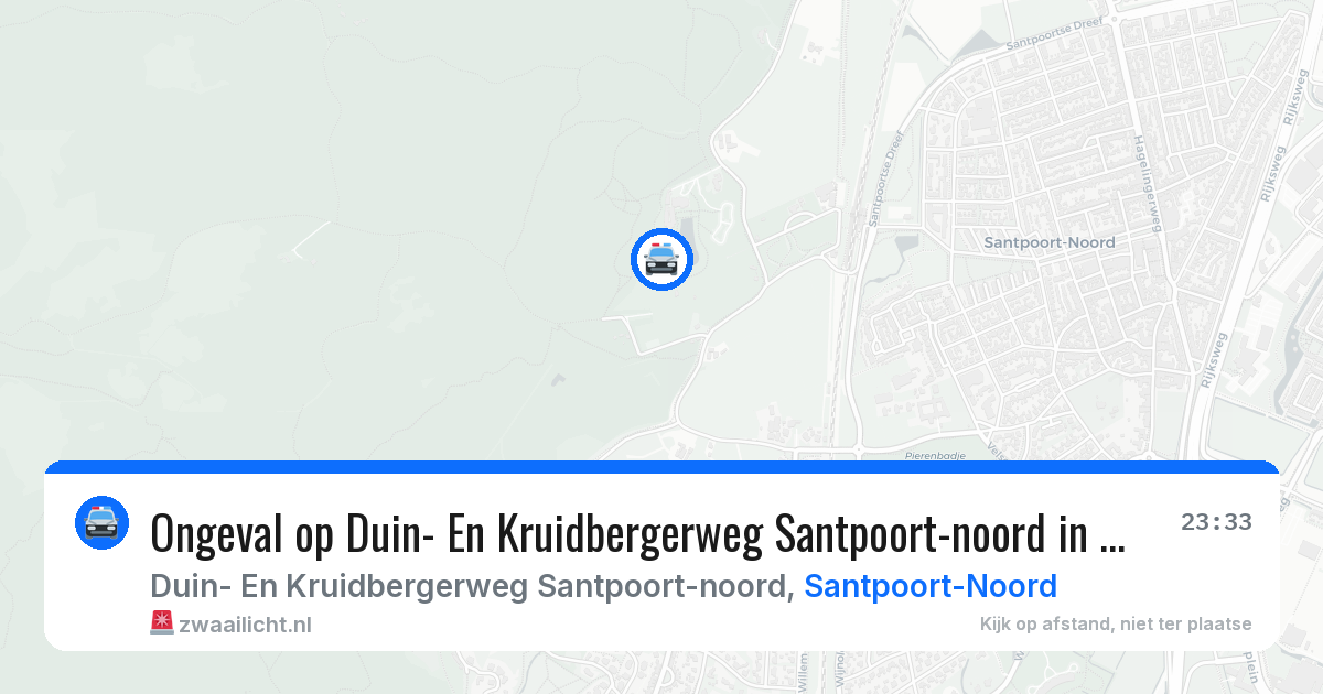 Ongeval op Duin- En Kruidbergerweg Santpoort-noord in Santpoort-Noord — 11 jun 2026