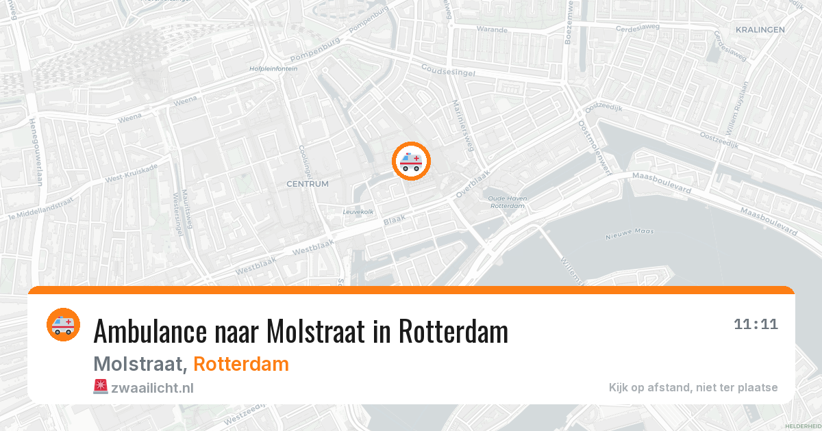 Ambulance naar Molstraat in Rotterdam — 25 mrt 2026