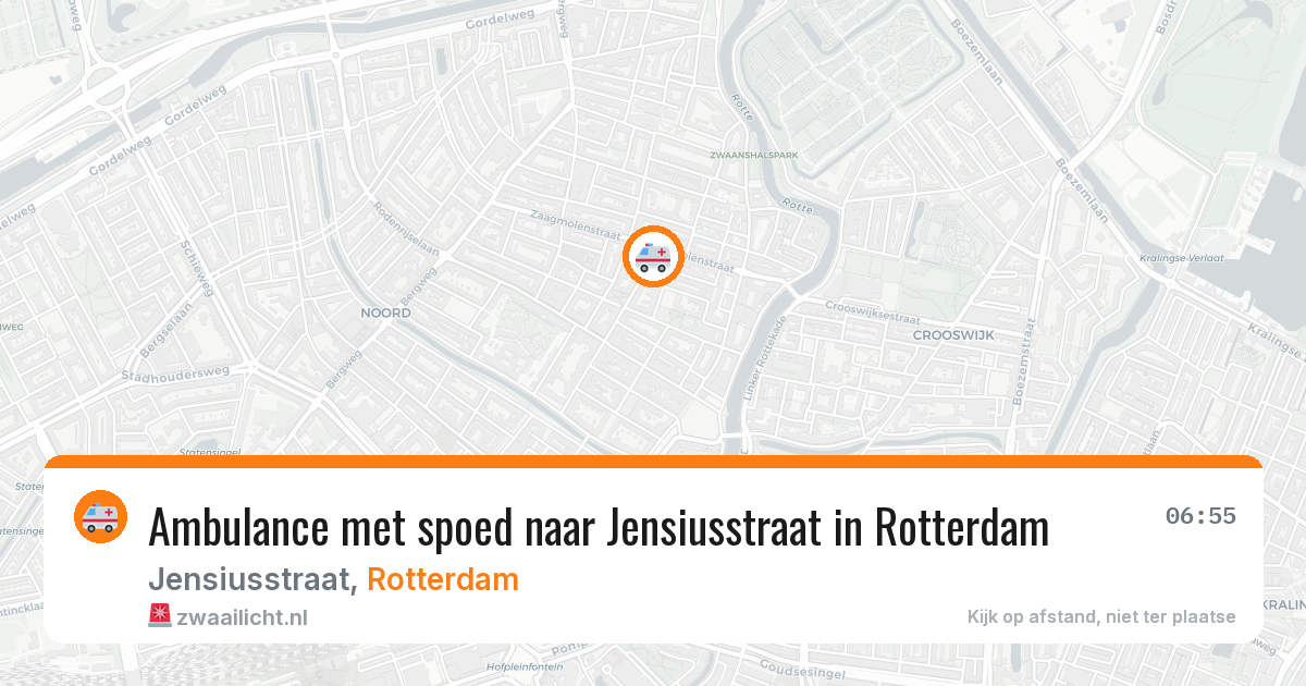 Ambulance met spoed naar Jensiusstraat in Rotterdam — 7 jul 2026