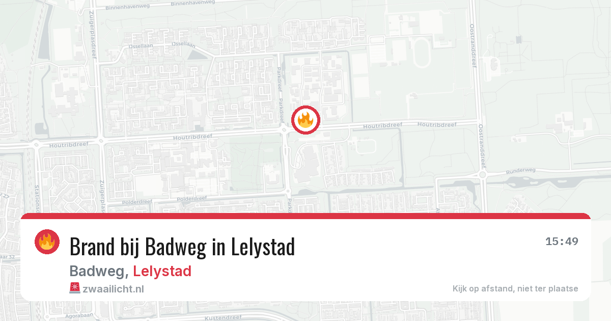 Brand bij Badweg in Lelystad — 3 apr 2026