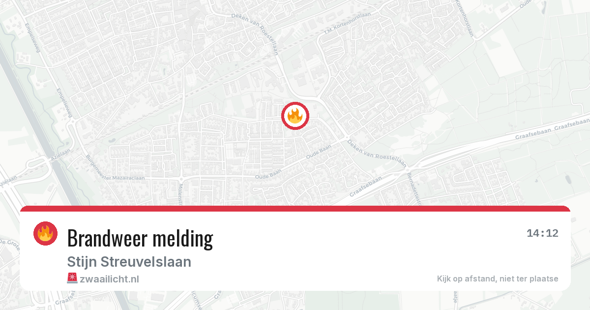 Brandweer melding — 6 mei 2026
