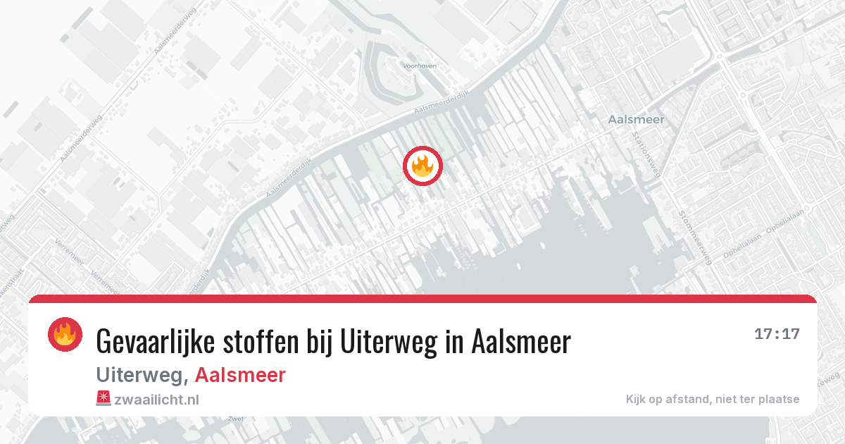 Gevaarlijke stoffen bij Uiterweg in Aalsmeer — 22 jun 2026