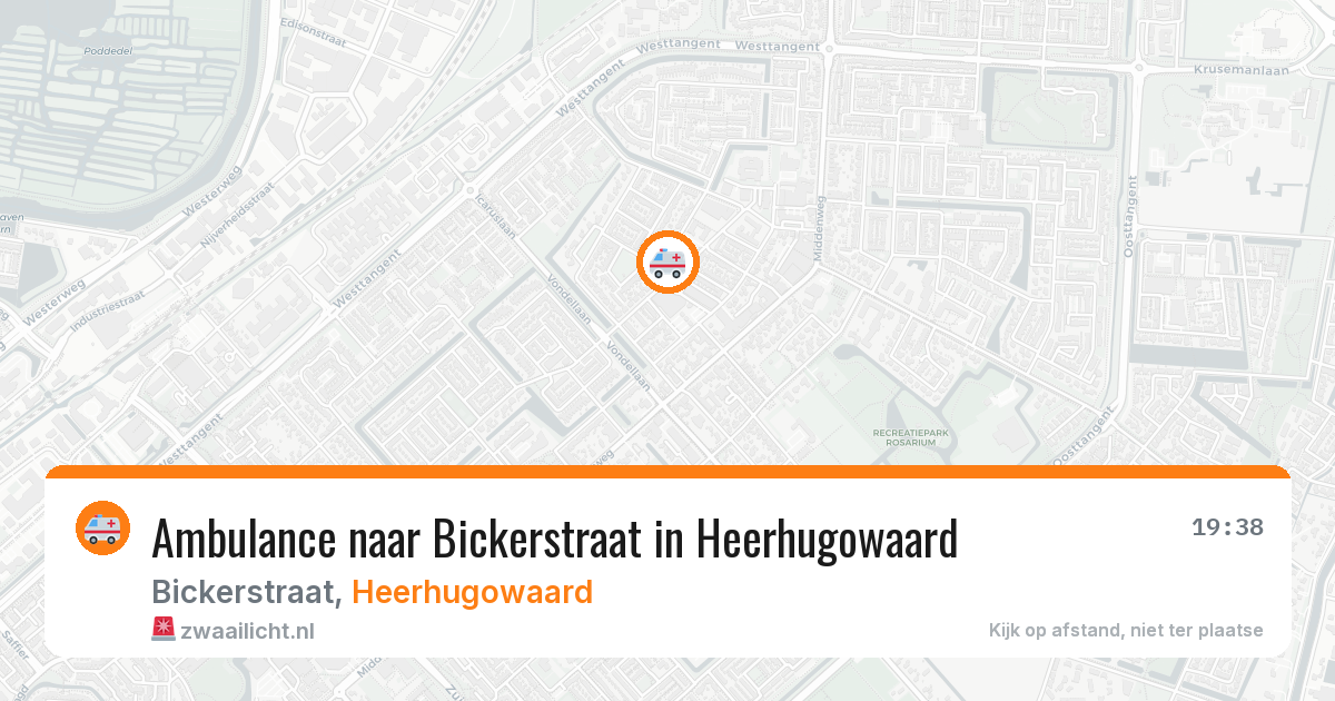Ambulance naar Bickerstraat in Heerhugowaard — 13 jun 2026