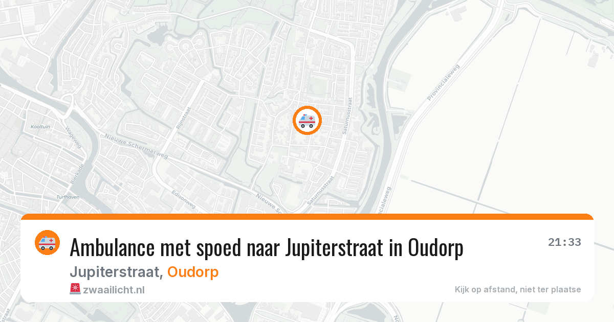 Ambulance met spoed naar Jupiterstraat in Oudorp — 10 aug 2026