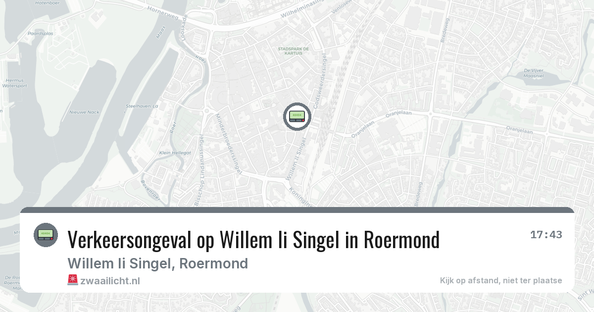 Verkeersongeval op Willem Ii Singel in Roermond — 12 jul 2026