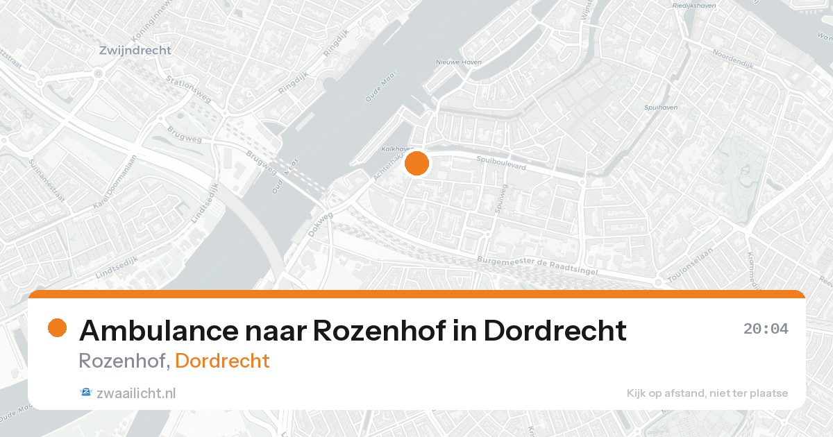 Ambulance naar Rozenhof in Dordrecht — 24 aug 2026
