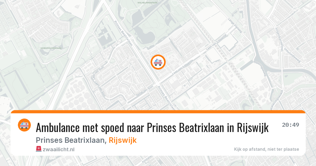 Ambulance met spoed naar Prinses Beatrixlaan in Rijswijk — 29 mei 2026
