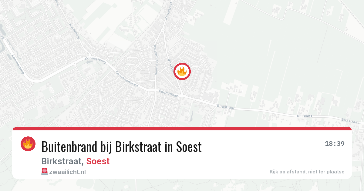 Buitenbrand bij Birkstraat in Soest — 6 jul 2026