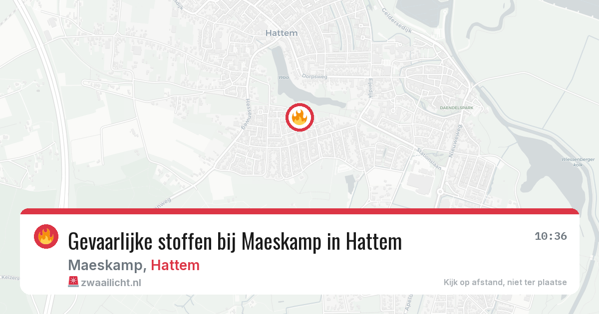 Gevaarlijke stoffen bij Maeskamp in Hattem — 15 jun 2026