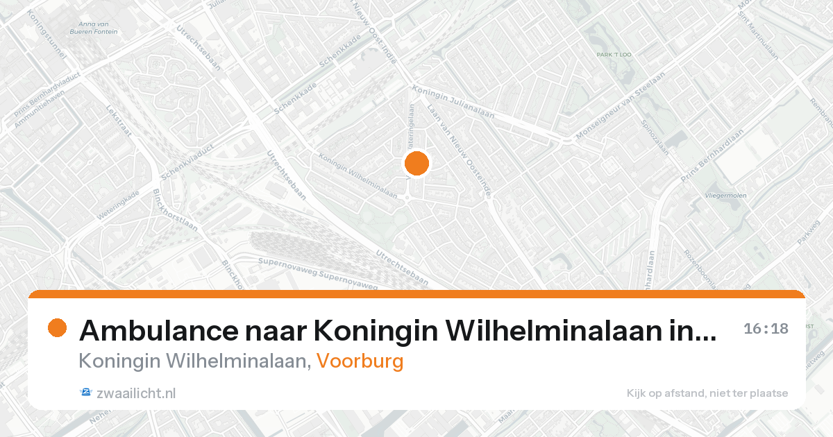 Ambulance naar Koningin Wilhelminalaan in Voorburg — 24 aug 2026