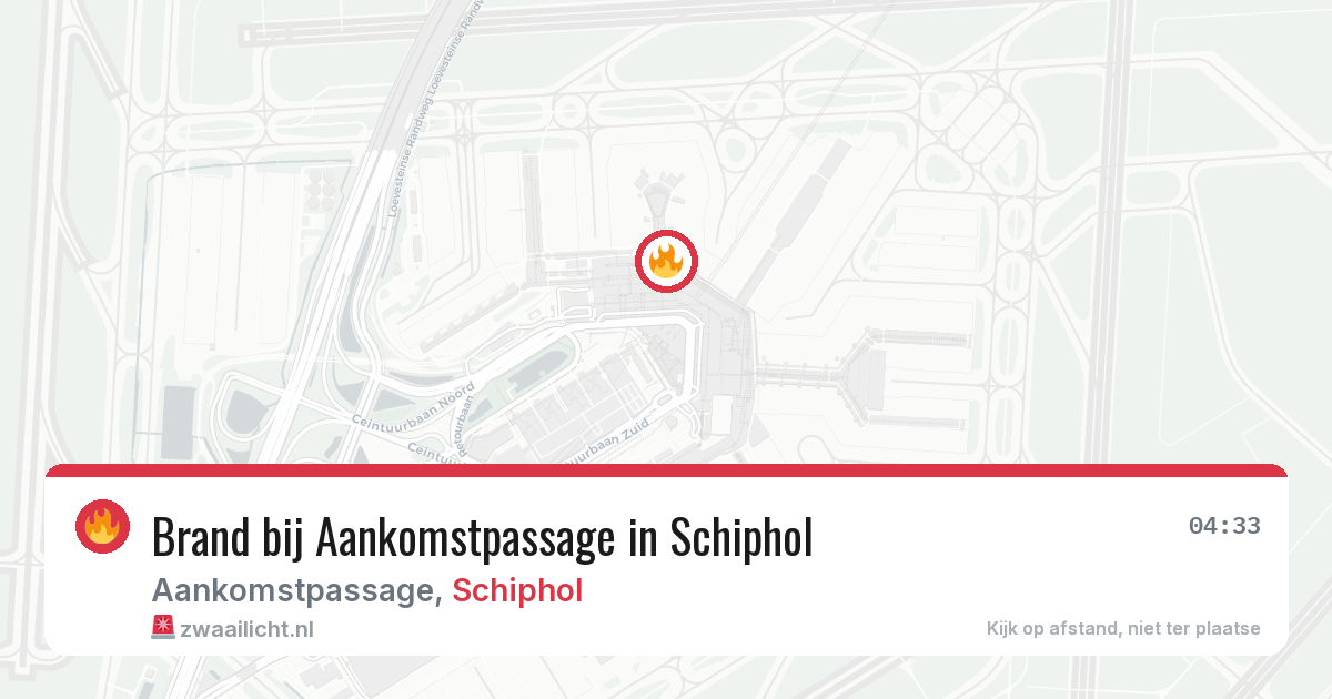 Brand bij Aankomstpassage in Schiphol — 29 jun 2026