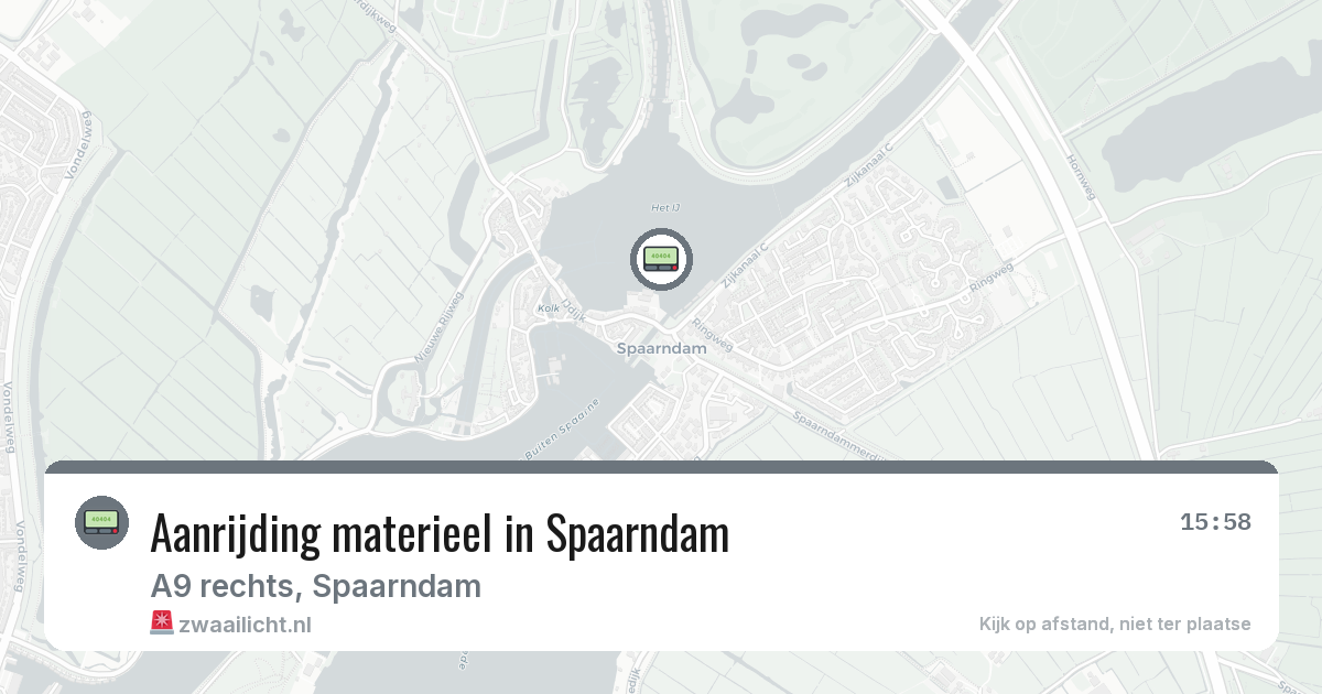 Aanrijding materieel in Spaarndam — 12 mrt 2026