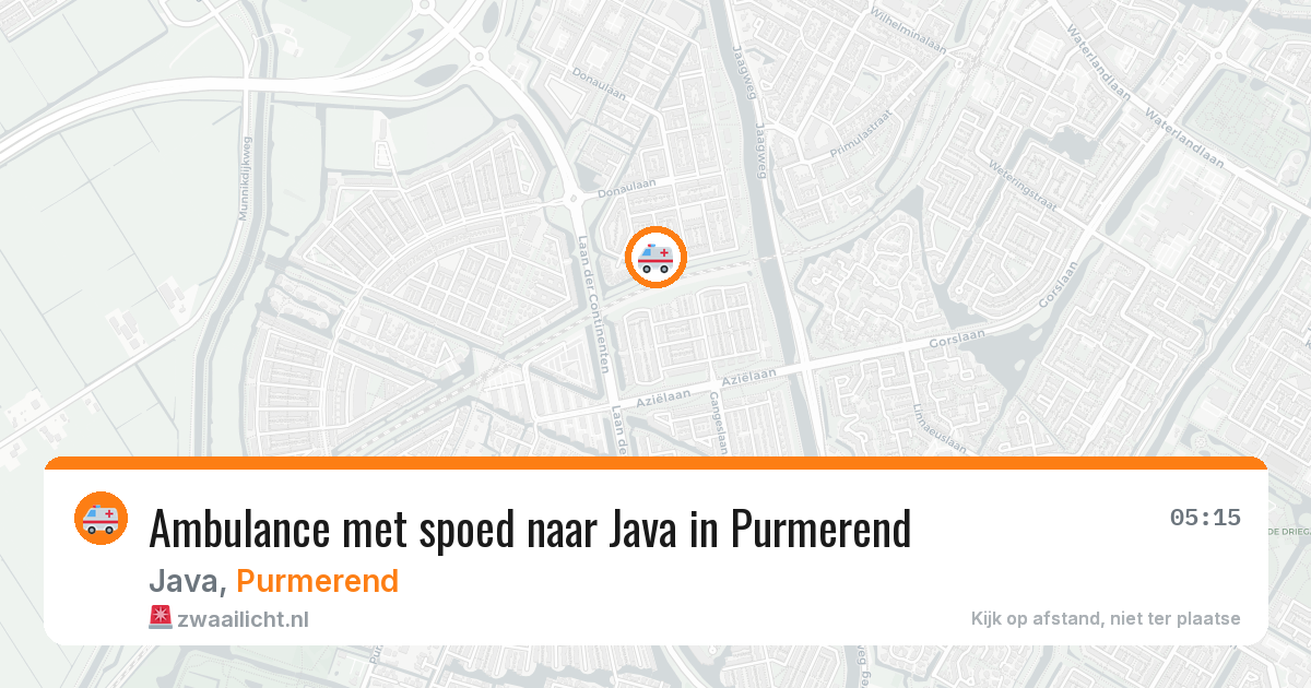 Ambulance met spoed naar Java in Purmerend — 6 jul 2026