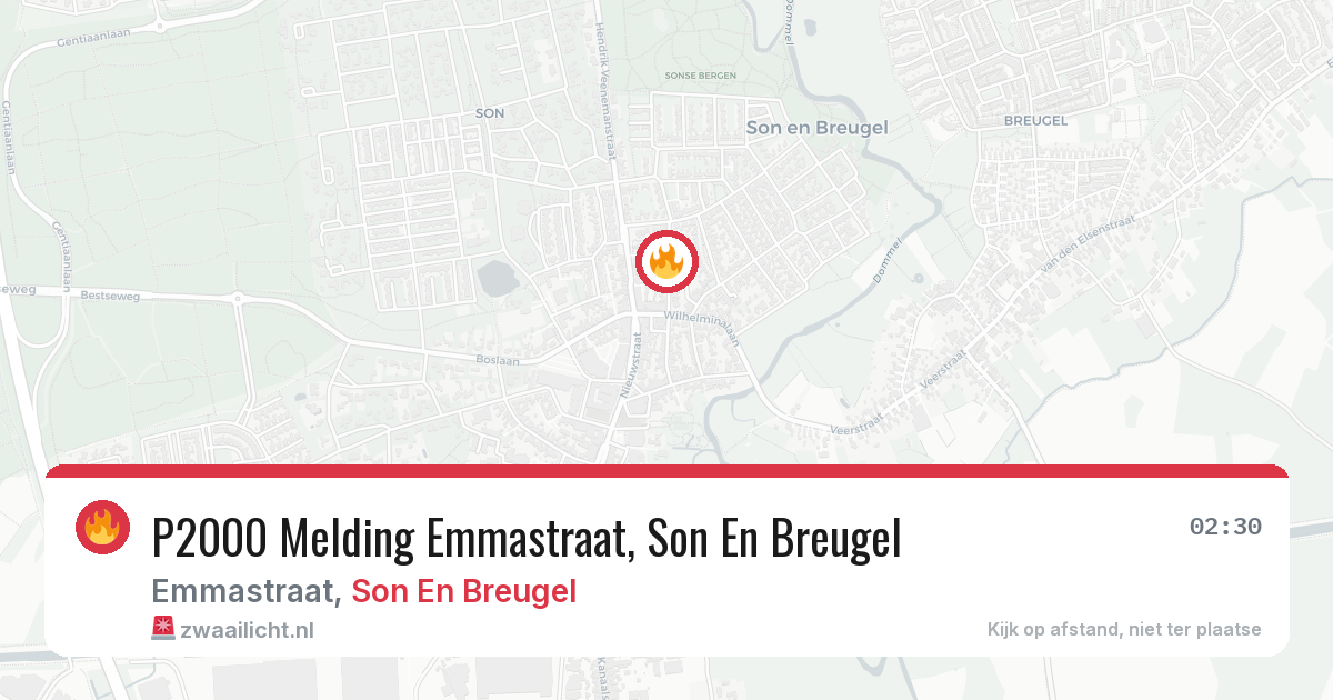 P2000 Melding Emmastraat, Son En Breugel — 28 jun 2026