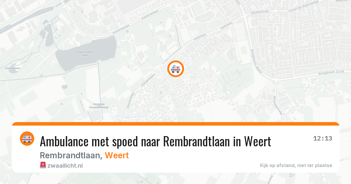 Ambulance met spoed naar Rembrandtlaan in Weert — 14 jul 2026