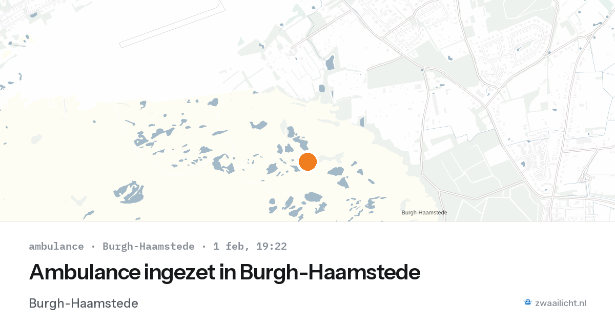 Ambulance ingezet in Burgh-Haamstede — 1 feb 2026
