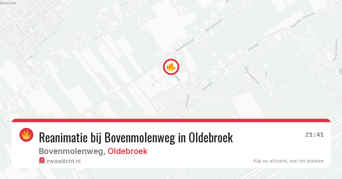 Reanimatie bij Bovenmolenweg in Oldebroek — 24 mei 2026