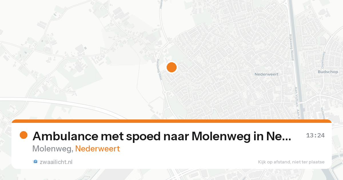 Ambulance met spoed naar Molenweg in Nederweert — 11 aug 2026